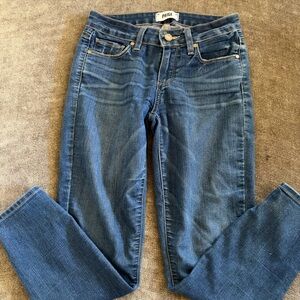 PAIGE Women's Classic Blue Straight Leg Jeans